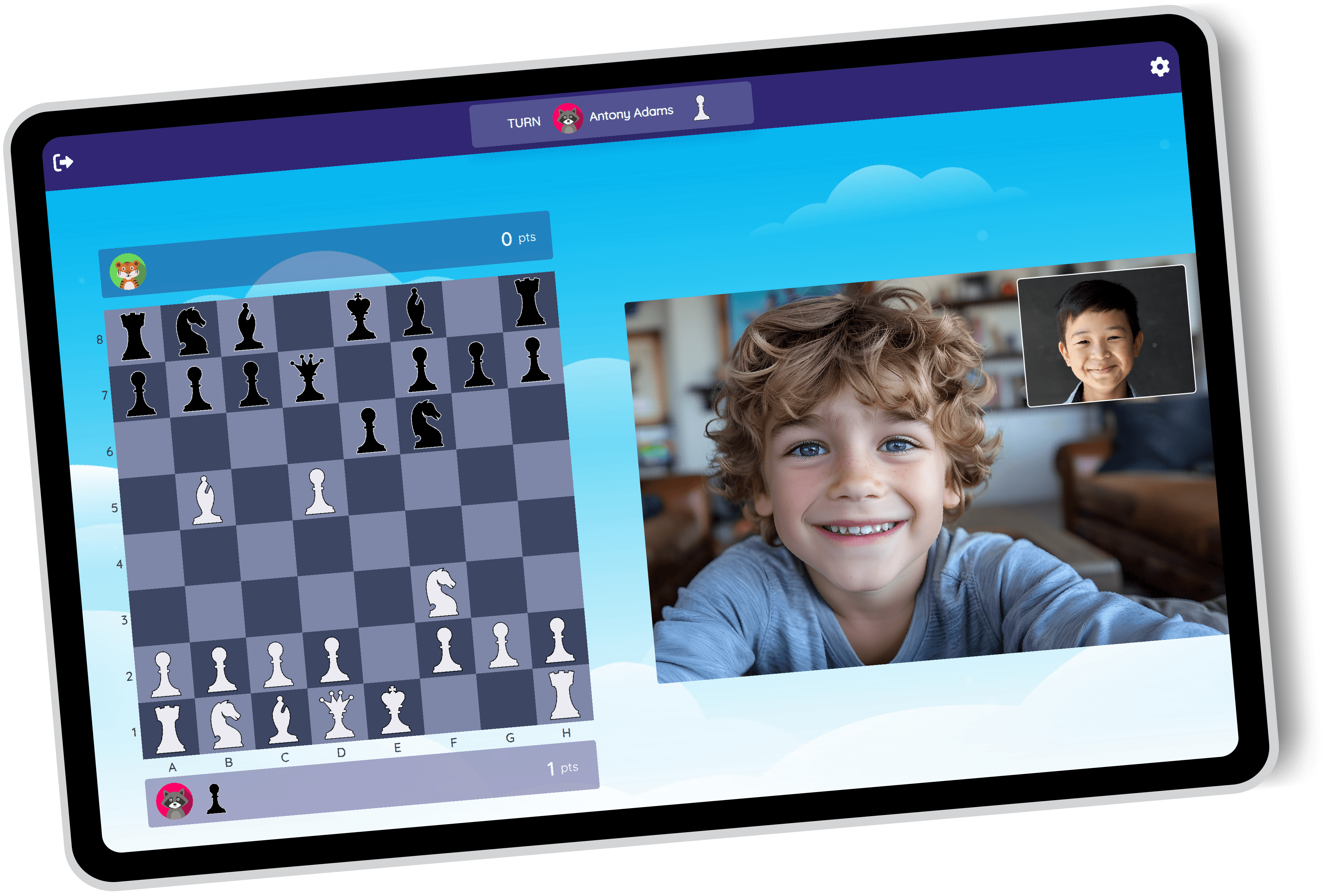 Boys playing chess